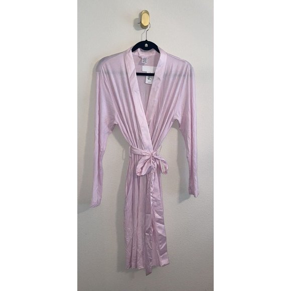 Calvin Klein QS6529 Womens Modal Satin Sleep Robe M/L Medium Large Pink New - Picture 4 of 8